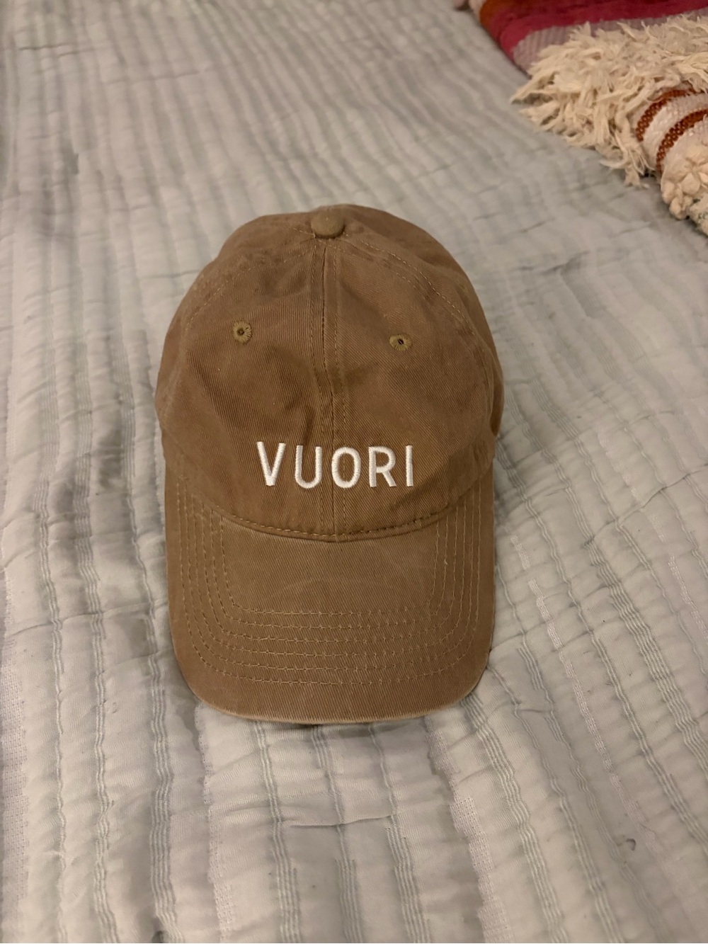 Vuori Brown Embroidered Logo Baseball Cap